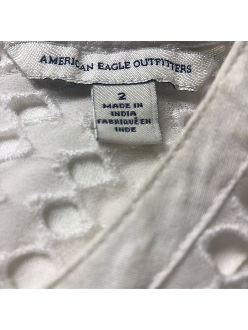 American Eagle Elegant White Sleeveless Dress - Picture 3 of 4